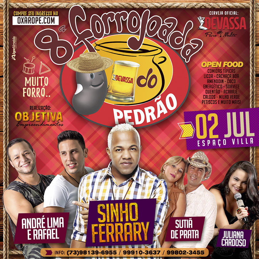 Depois do sucesso do São João Elétrico, forrozeiros se preparam para curtir a 8ª Forrojoada do Pedrão ao som das bandas, Cacau com Leite, Sinho Ferrary, André Lima e outras atrações 5